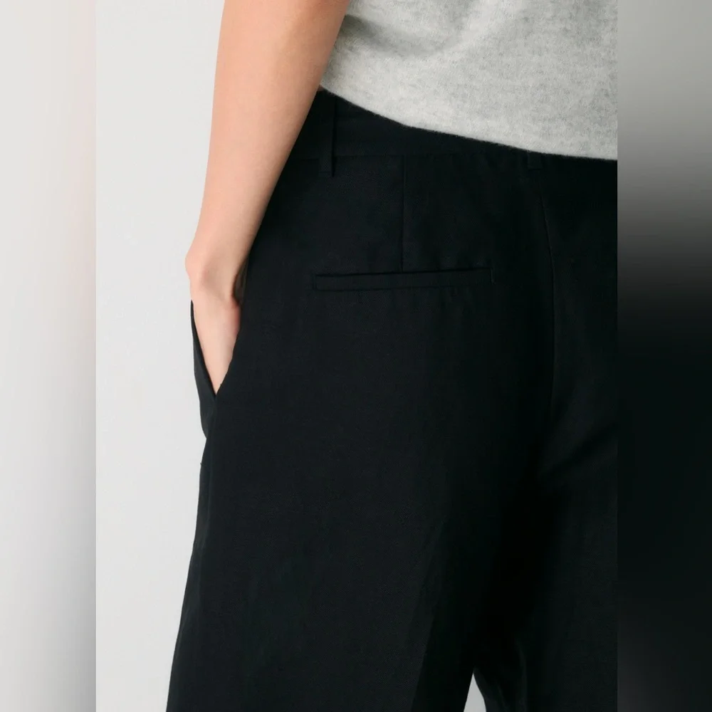 Aritzia x Wilfred The Effortless Pant- Linen High-waisted wide-leg linen pants